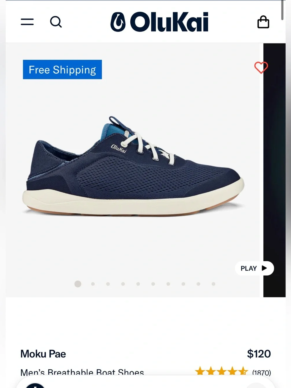 OluKai Moku Pae Men’s Breathable Boat Shoes